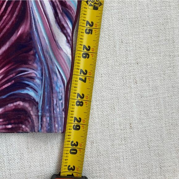 Gymshark Strada Earth full length leggings maroon teal print size Small - Picture 8 of 9